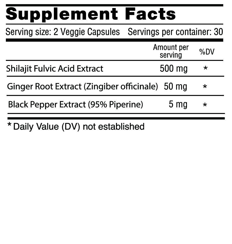 Shilajit Fulvic Acid